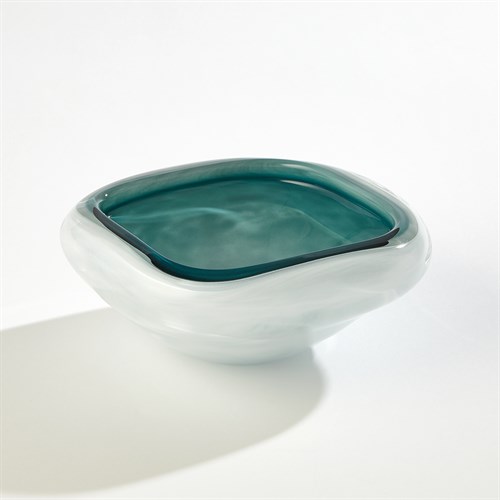 Square Cased Glass Bowl-Azure-Sm