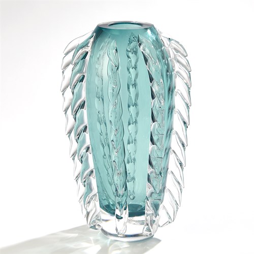 Fringe Vase-Azure