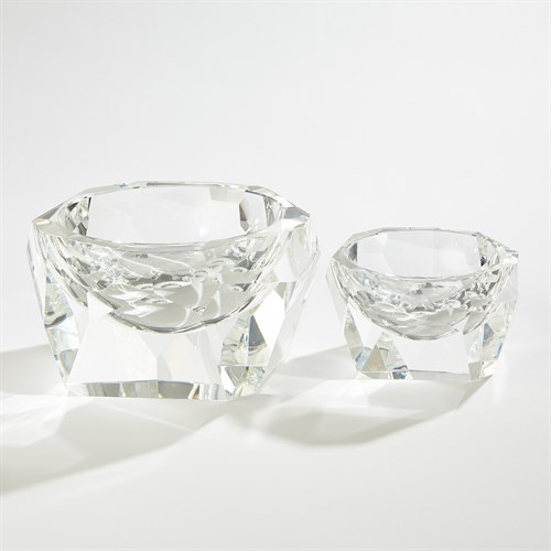 Multi Facet Crystal Bowl-Clear