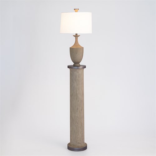 Column Floor Lamp-Grey Sandblasted Oak