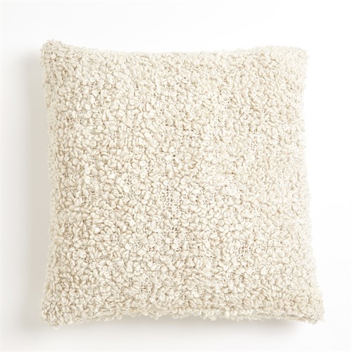 Textured Boucle Pillow-Natural