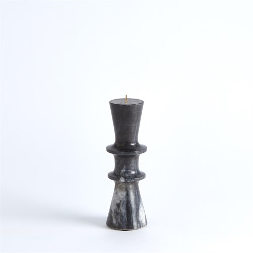 Double Flair Candle Stand-Black