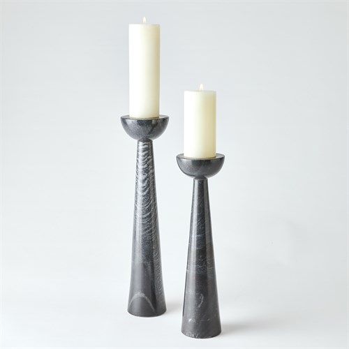 Round Top Candle Stands-Black