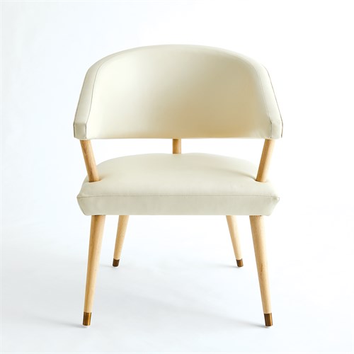Vera Dining Chair-Milk Leather