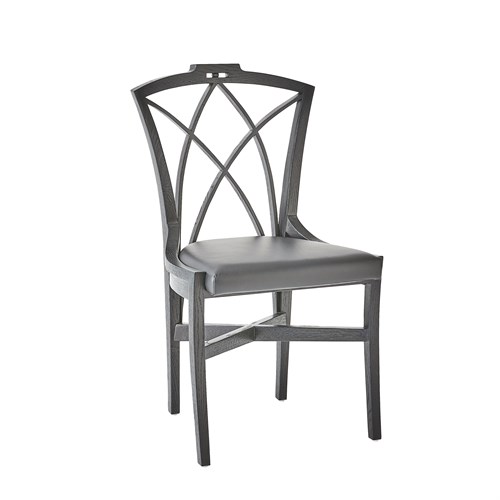 ~Gothic Dining Chair-Black Leather