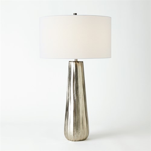 Chased Round Table Lamp-Antique Nickel