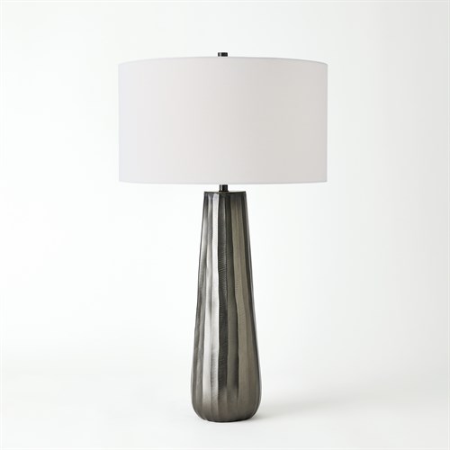 ~Chased Round Table Lamp-Black Nickel