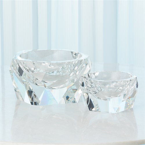 Multi Facet Crystal Bowl-Clear