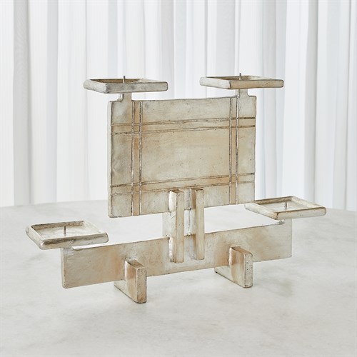Industrial Era Candleholder-Silver Industrial Era Candleholder-Silver