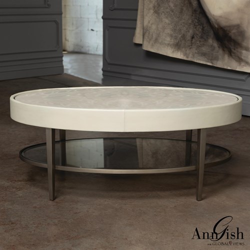 Ellipse Cocktail Table-Ivory