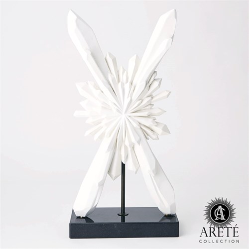 Faceted X Sculpture-White