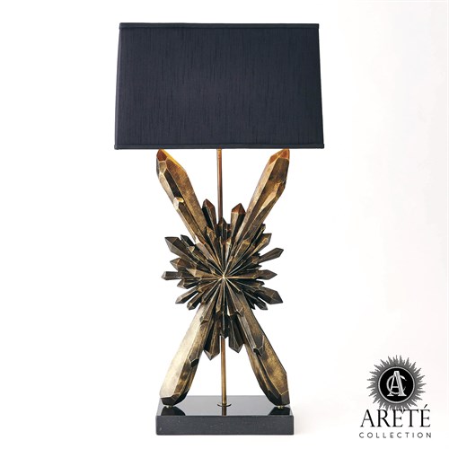 Starburst Lamp-Bronze w/Black Shade