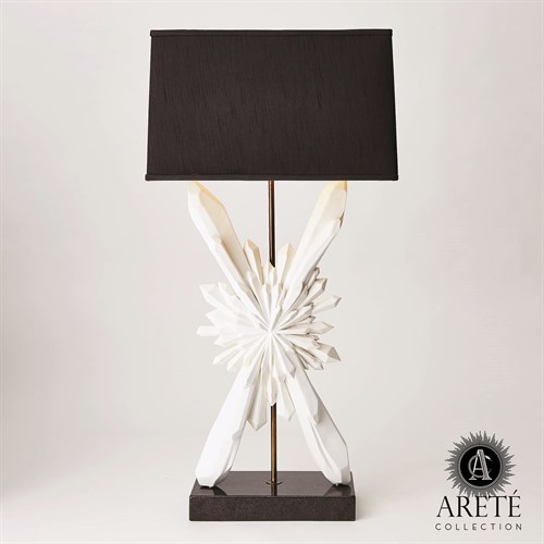 Starburst Lamp-White w/Black Shade