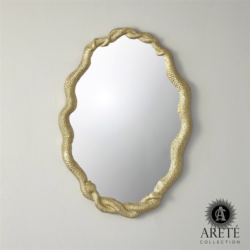 Entwined Snake Mirror-Gold Leaf Entwined Snake Mirror-Gold Leaf