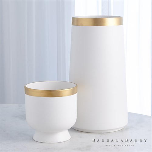 Modern Gold Banded Vase