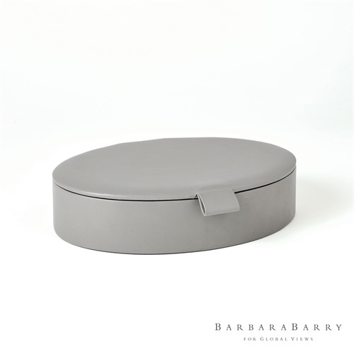 Signature Oval Leather Box