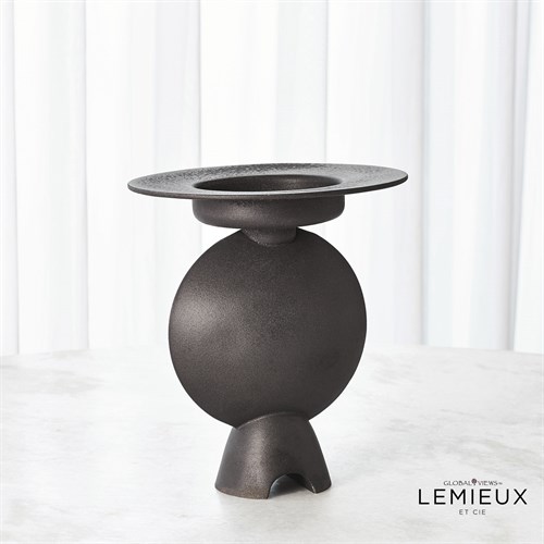 Camille Geometric Vase-Black
