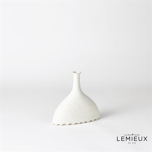 Noelle Geometric Vase-White