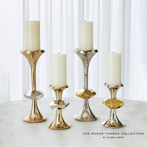 Gabriel Nickel Candle Holders