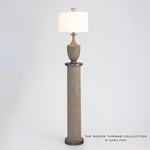 Column Floor Lamp-Grey Sandblasted Oak