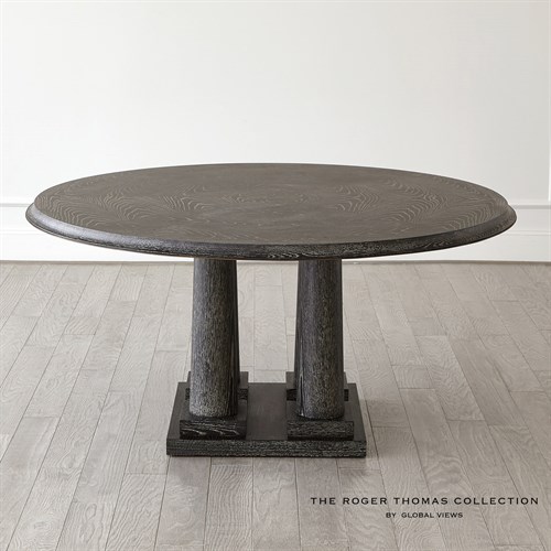 Titian Dining Table-Black Cerused Oak-60  Top