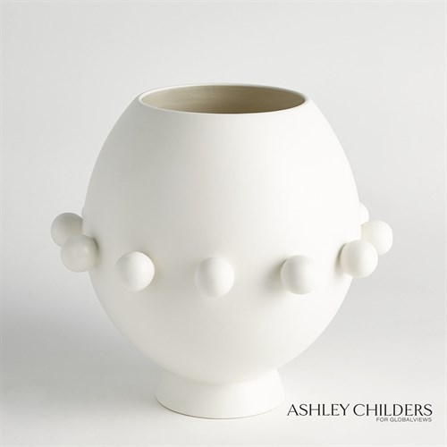 Spheres Collection Vase-Ivory