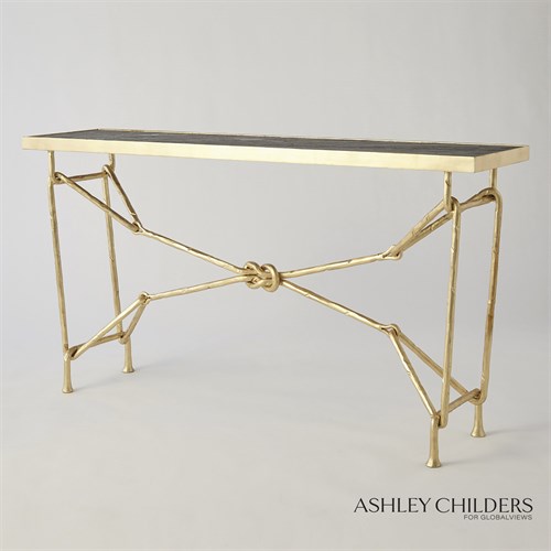 Love Knot Console-Gold Leaf/Black