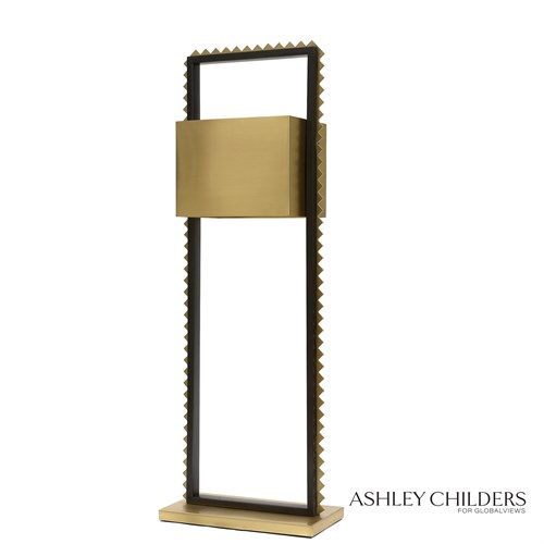 Chancy Floor Lamp-Satin Brass/Bronze