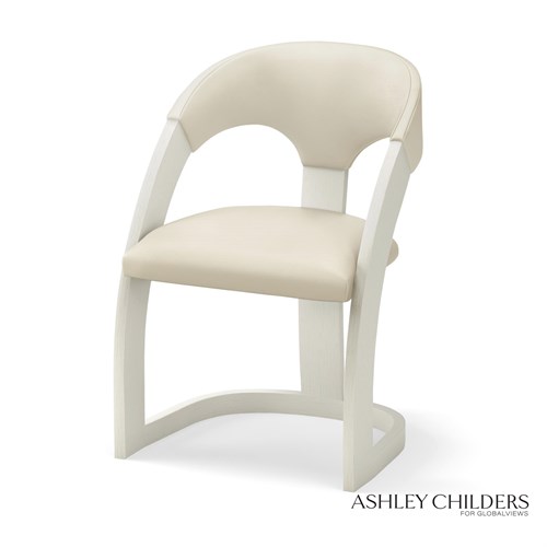 Delia Chair-Antique White-Milk Leather