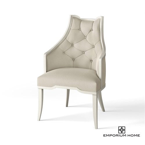 Logan Arm Chair-Antique White-Muslin
