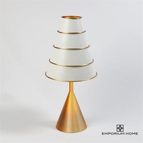 Talouse Table Lamp-Antique Satin Brass/Ivory