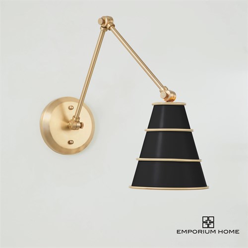 Talouse Sconce-Antique Satin Brass/Black