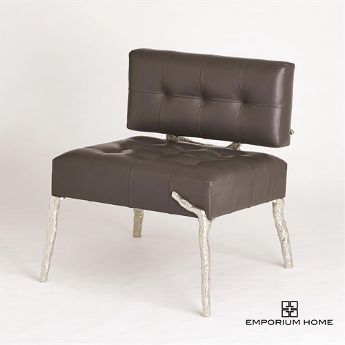 Bristol Branch Chair-Graphite Leather