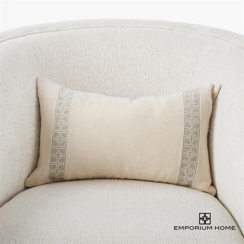 Icon Lumbar Pillow-Cream on Moonlight
