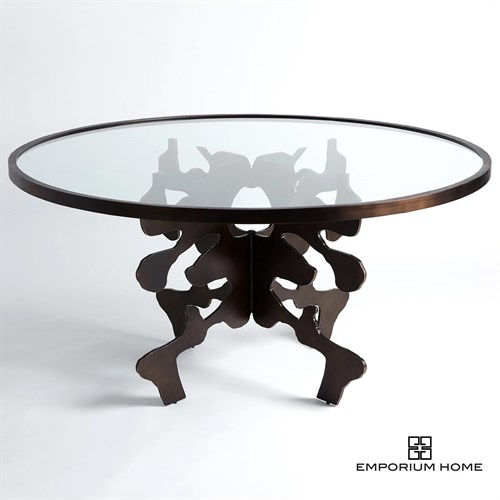 Ink Blot Dining Table-Bronze-60