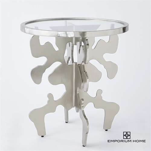 Ink Blot Side Table-Nickel