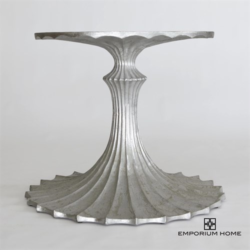 Flute Table Base-Silver Leaf-34