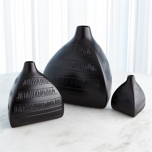 Glazed Vase-Matte Black