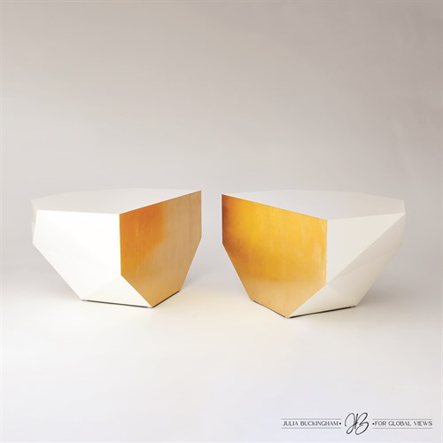 S/2 Gema Coffee Table-Ivory/Gold