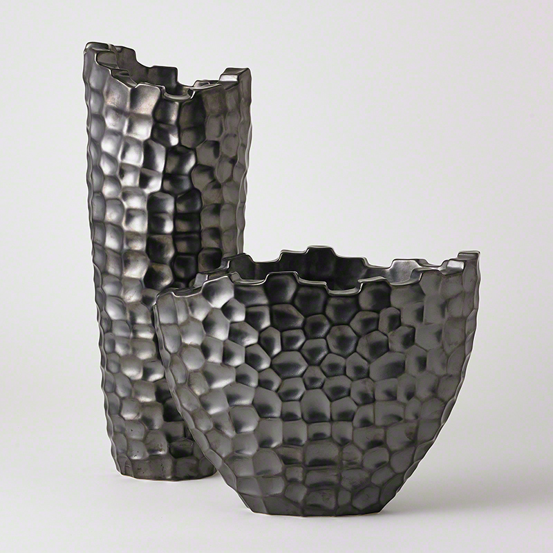 Random Grid Vases-Graphite Random Grid Vases-Graphite