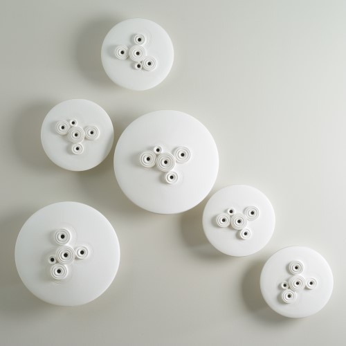 Galileo Discs-Wall Mounted-Matte White Galileo Discs-Wall Mounted-Matte White