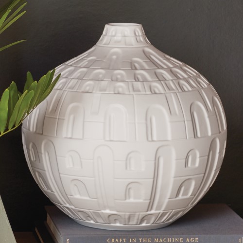 Coliseum Vase-Matte White Coliseum Vase-Matte White