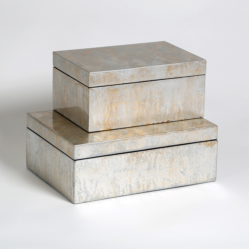 Champagne Silver Leaf Boxes