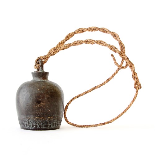Antique Cambodian Temple Bell on Stand Antique Cambodian Temple Bell on Stand