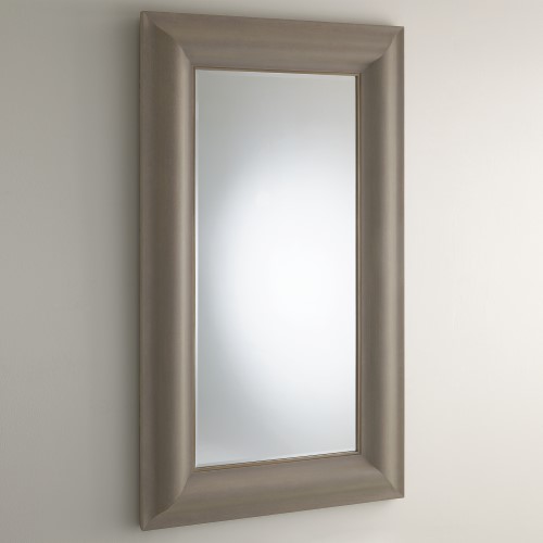 Toile Linen Floor Mirror-Grey Toile Linen Floor Mirror-Grey