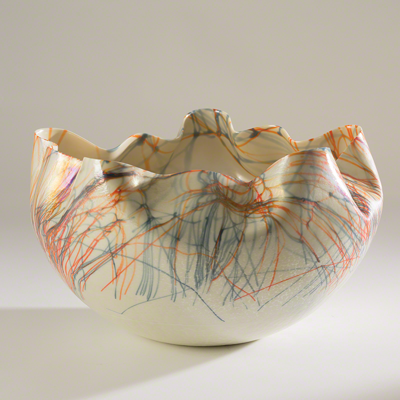 Cambrian Bowl-Orange & Blue Cambrian Bowl-Orange & Blue