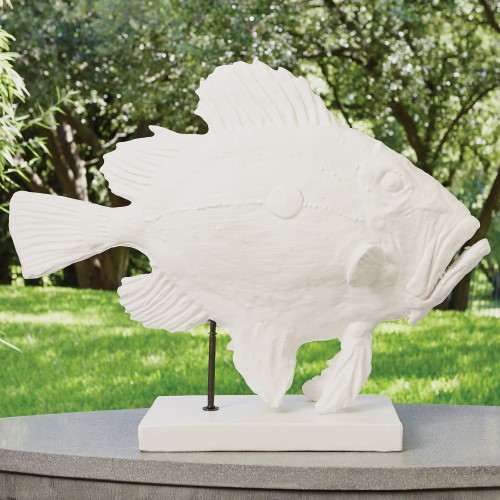 San Pietro Fish Sculpture-Matte White San Pietro Fish Sculpture-Matte White