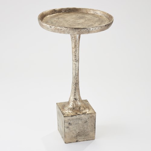 Kedge Accent Table-Silver Leaf Kedge Accent Table-Silver Leaf