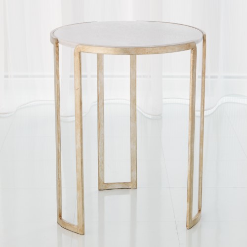 Channel Accent Table-Silver Leaf
