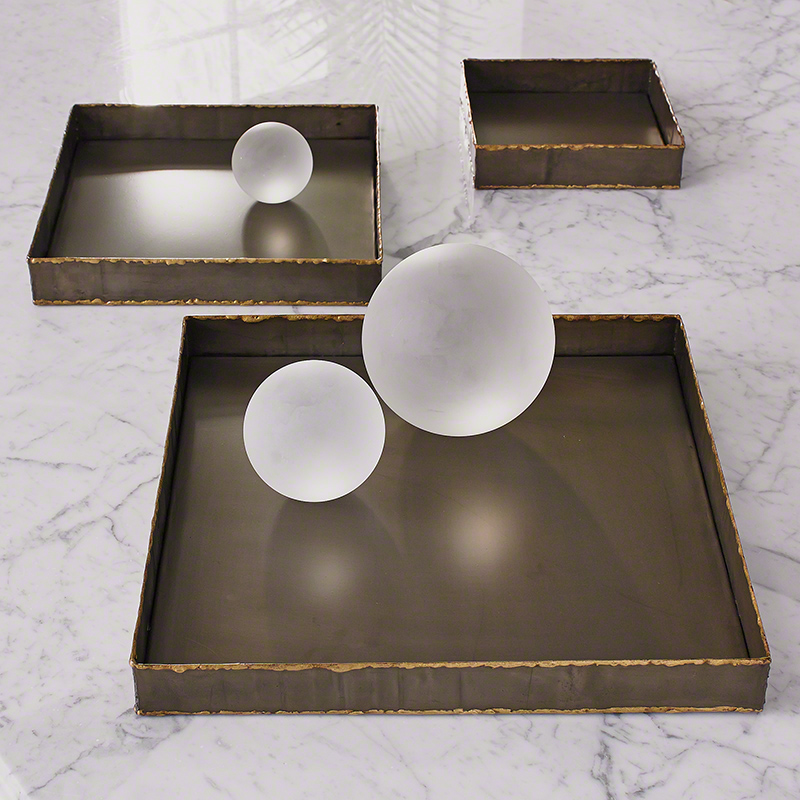 Laforge Trays-Braised Brass Laforge Trays-Braised Brass